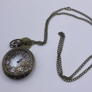 New Steampunk gears quartz pocket watch